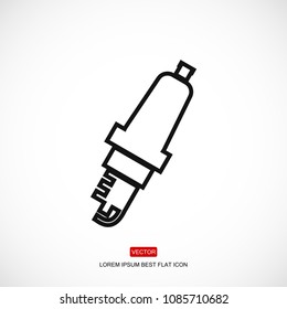 candle for Car icon, stock vector illustration flat design style