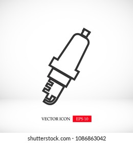 candle for Car icon, stock vector illustration flat design style