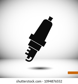 candle for car icon, stock vector illustration flat design style