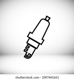 candle for Car icon, stock vector illustration flat design style