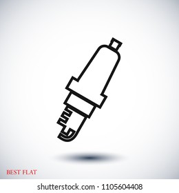 candle for Car icon, stock vector illustration flat design style