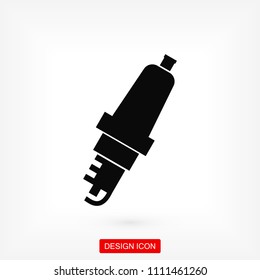 candle for car icon, stock vector illustration flat design style