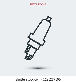candle for Car icon, stock vector illustration flat design style