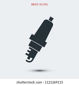 candle for car icon, stock vector illustration flat design style