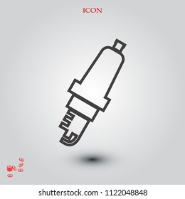 candle for Car icon, stock vector illustration flat design style
