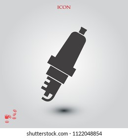 candle for car icon, stock vector illustration flat design style