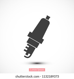 candle for car icon, stock vector illustration flat design style