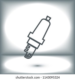 candle for Car icon, stock vector illustration flat design style