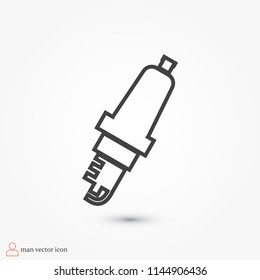 candle for Car icon, stock vector illustration flat design style