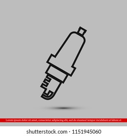candle for Car icon, stock vector illustration flat design style