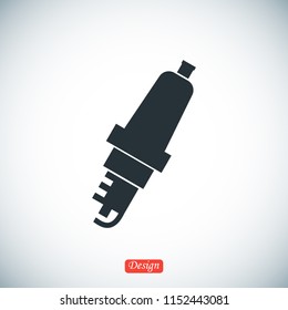 candle for car icon, stock vector illustration flat design style