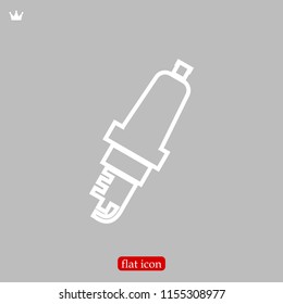 candle for Car icon, stock vector illustration flat design style