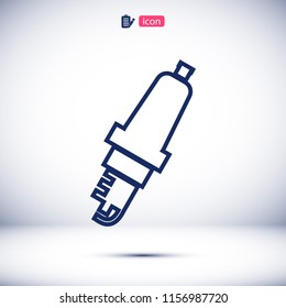 candle for Car icon, stock vector illustration flat design style