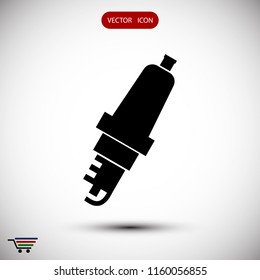 candle for car icon, stock vector illustration flat design style