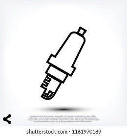 candle for Car icon, stock vector illustration flat design style