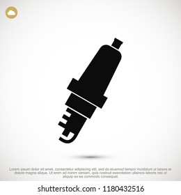 candle for car icon, stock vector illustration flat design style