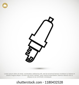 candle for Car icon, stock vector illustration flat design style