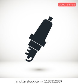 candle for car icon, stock vector illustration flat design style