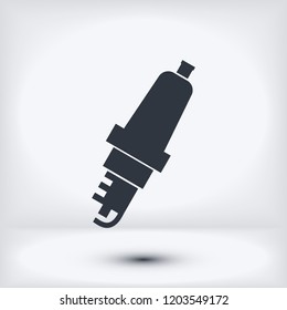 candle for car icon, stock vector illustration flat design style