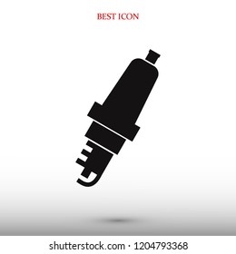 candle for car icon, stock vector illustration flat design style