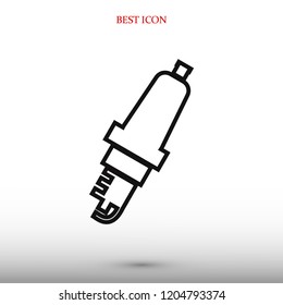 candle for Car icon, stock vector illustration flat design style