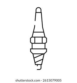 candle car line icon vector. candle car sign. isolated contour symbol black illustration