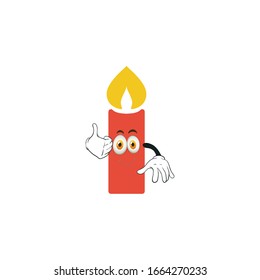candle cartoon characters design with expression. you can use for stickers, pins, mascot or patches
