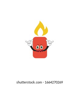 candle cartoon characters design with expression. you can use for stickers, pins, mascot or patches