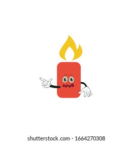 candle cartoon characters design with expression. you can use for stickers, pins, mascot or patches