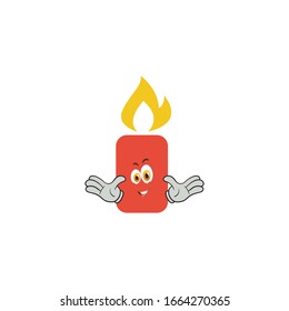 candle cartoon characters design with expression. you can use for stickers, pins, mascot or patches