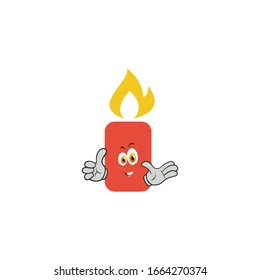candle cartoon characters design with expression. you can use for stickers, pins, mascot or patches