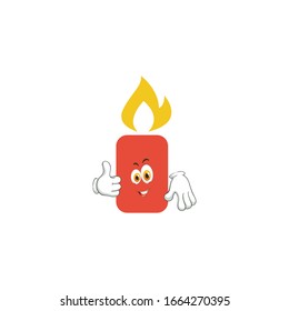 candle cartoon characters design with expression. you can use for stickers, pins, mascot or patches