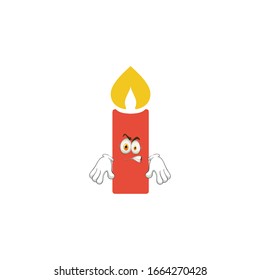 candle cartoon characters design with expression. you can use for stickers, pins, mascot or patches