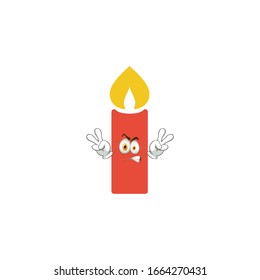 candle cartoon characters design with expression. you can use for stickers, pins, mascot or patches