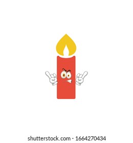 candle cartoon characters design with expression. you can use for stickers, pins, mascot or patches