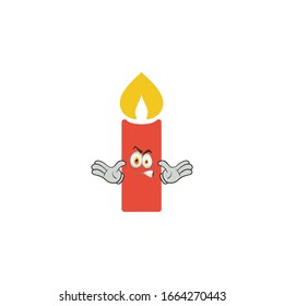 candle cartoon characters design with expression. you can use for stickers, pins, mascot or patches