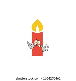 candle cartoon characters design with expression. you can use for stickers, pins, mascot or patches
