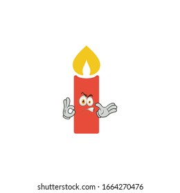 candle cartoon characters design with expression. you can use for stickers, pins, mascot or patches