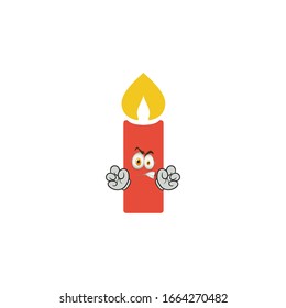 candle cartoon characters design with expression. you can use for stickers, pins, mascot or patches
