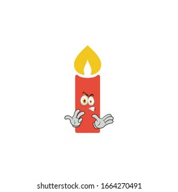 candle cartoon characters design with expression. you can use for stickers, pins, mascot or patches