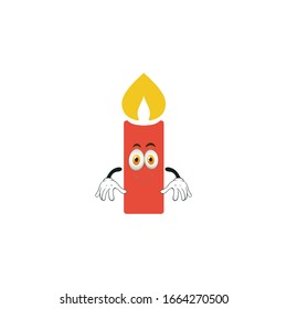 candle cartoon characters design with expression. you can use for stickers, pins, mascot or patches