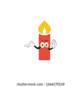 candle cartoon characters design with expression. you can use for stickers, pins, mascot or patches