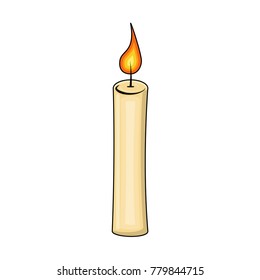 candle cartoon for christmas design isolated on white background