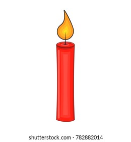 candle cartoon for christmas design isolated on white background