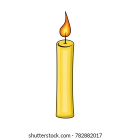candle cartoon for christmas design isolated on white background