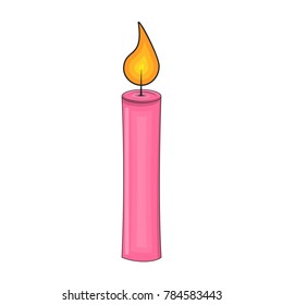 candle cartoon for christmas design isolated on white background