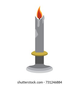 Candle cartoon icon, Isolated vector illustration on white background,