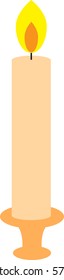 candle cartoon isolated vector