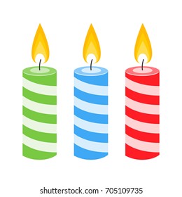 candle cartoon set vector illustration 