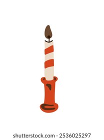 candle in cartoon style, vector illustration